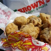 Fried Mushrooms From Brown's Chicken and Pasta