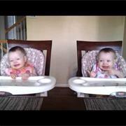 11 Month Old Twins Dancing to Daddy's Guitar