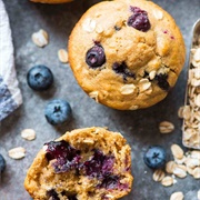 Healthy Whole Wheat Blueberry Muffin