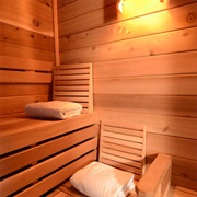 Sit in a Cedar Sauna
