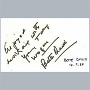 Bette Davis Autograph