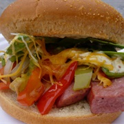 Reindeer Sausage Sandwich