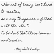 "One Art" by Elizabeth Bishop\