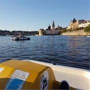 Rode in a Paddleboat in Prague