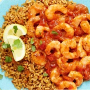 Peruvian Tomato Garlic Prawns