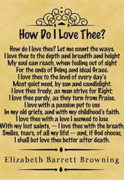 Sonnet 43 (Elizabeth Barret Browning)