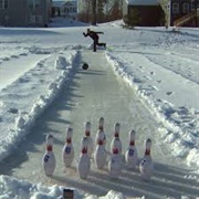 Snow Bowling