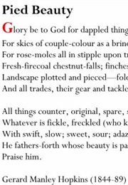 Pied Beauty (Gerard Manley)