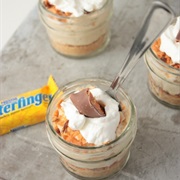 Mini Butterfinger Pies in a Jar