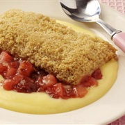 Rhubarb Crumble and Custard