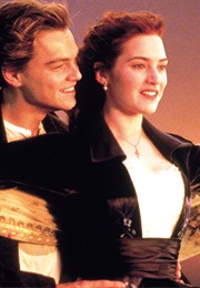 Jack & Rose at the Bow in Titanic (1997)