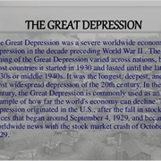 The Great Depression
