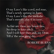 A Red, Red Rose, by Robert Burns