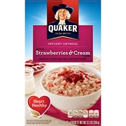 Quaker Strawberries & Cream Instant Oatmeal