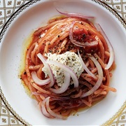 Spaghetti With Strawberry-Tomato Sauce
