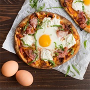 Ham and Egg Pizza