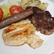 Crocodile and Kangaroo Mixed Grill