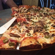 Sausage and Anchovy Pizza