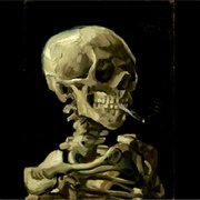 Skull With Burning Cigarette - Vincent Van Gogh