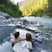 Soak in Lussier Hot Springs, BC