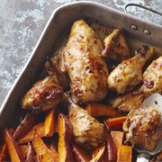 Baked Guinea Fowl and Sweet Potato