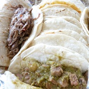 El Guisado Verde With Pork (La Nueva Fresh & Hot Tortilleria)