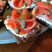 Lox on Rye With Capers