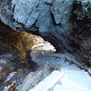 Navigate Under Arch Rock on the Alum Cave Trail, Smoky Mountains, TN