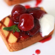 Grilled Pound Cake With Cherry Compote