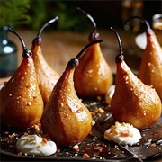 Roasted Pears With Lemon Cream