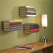 Floating Invisible Bookshelves