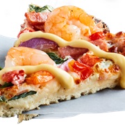Prawn and Hollandaise Pizza
