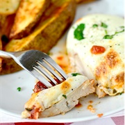 Baked Pesto Chicken Parmesan & Potato Wedges 5