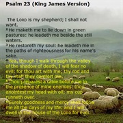The 23rd Psalm - A Psalm of David (Old Testament)