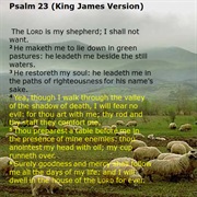 The 23rd Psalm - A Psalm of David (Old Testament)