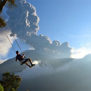 Swing at the Edge of the World at Casa Del Arbol in Ecuador