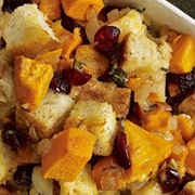 Sourdough Stuffing With Sweet Potatoes and Cranberries