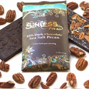 Sinless 85% Dark Chocolate Sea Salt Pecan