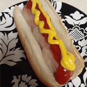 Hot Dog With Applesauce