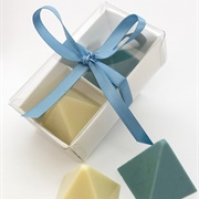 Winnow Cream & Blue Pyramid Box
