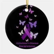 Alzheimer's Ribbon Ornament