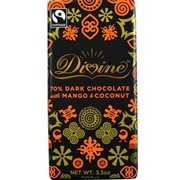 Divine 70% Dark Chocolate W/ Mango & Coconut