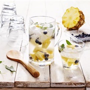 Sage Water With Pineapple &amp; Blueberry Infusion