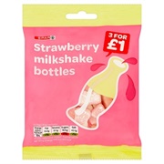 Strawberry Milkshake Bottles