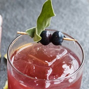 Huckleberry Sage Shrub Cocktail