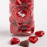 Chocolate Storybook Foiled Hearts
