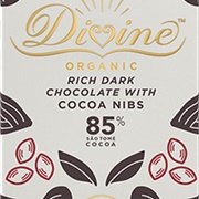 Divine Cocoa Nibs 85% Dark Chocolate