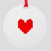 Heart Video-Game Ornament