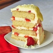 Strawberry White Chocolate Buttercream Cake