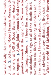 Seven American Deaths and Disasters (Kenneth Goldsmith)